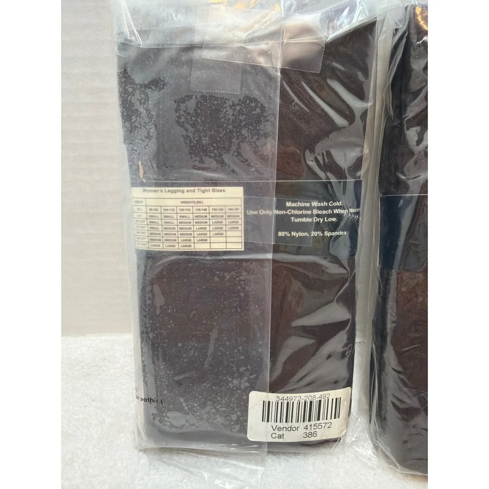 NWT Scoop NYC Womens‎ Brown Knit Patterned Tights Leggings Sz Med/Large Set of 2